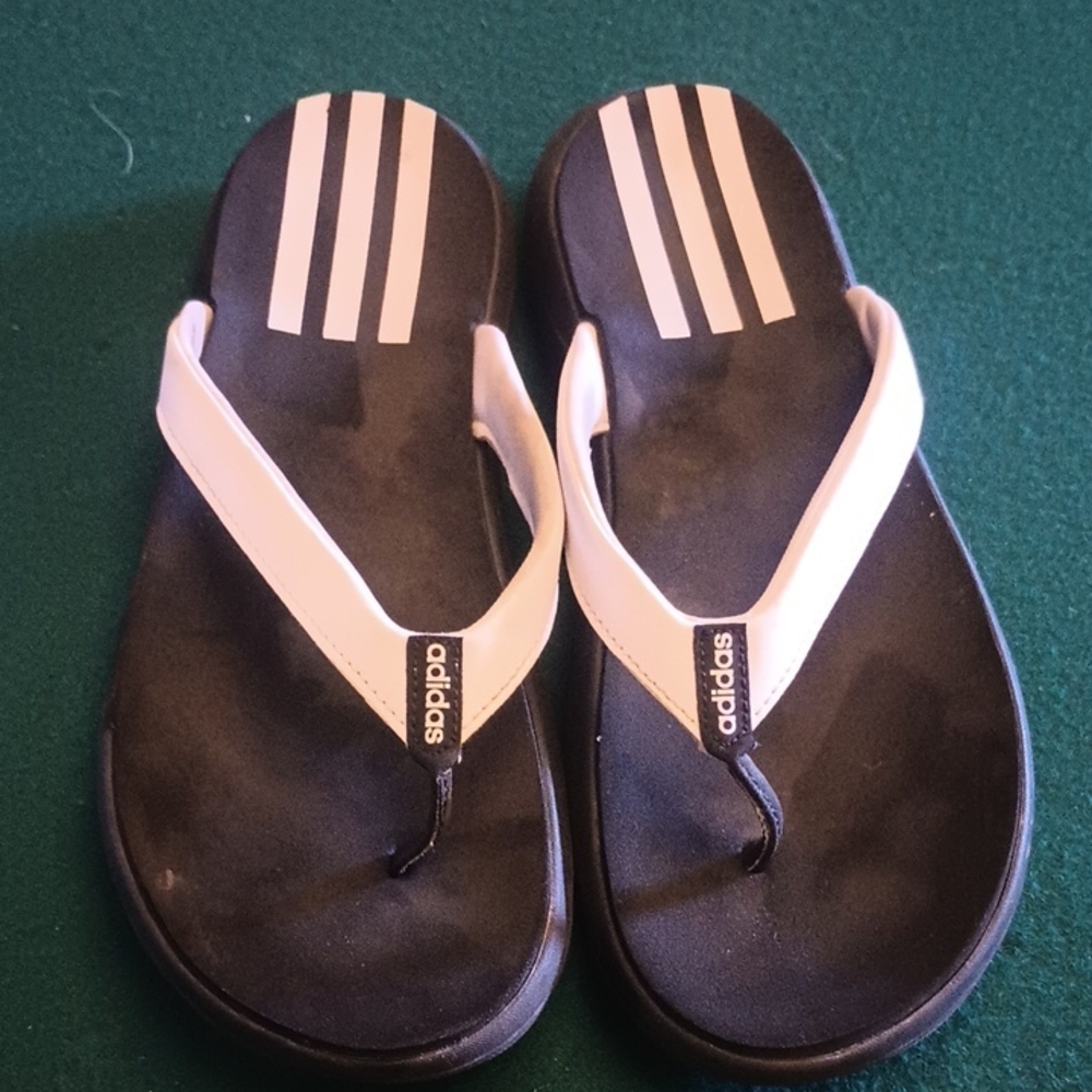 Adidas Black and White Sandals